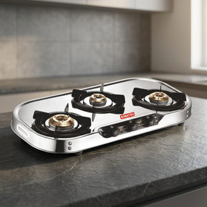 Table de cuisson au gaz GPL en acier inoxydable KIMATSU à 3 brûleurs, 30 pouces, encastrable, avec allumage électronique pour hôtels et foyers, garantie 1 an - Product Image 2