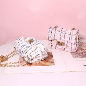 Sacs à Bandoulière Mini à Rabat Classique en Tweed, Chaîne, Luxe, Inspirés par des Créateurs de Marques Célèbres, Sacs à Main pour Femmes et Enfants - Product Image 5