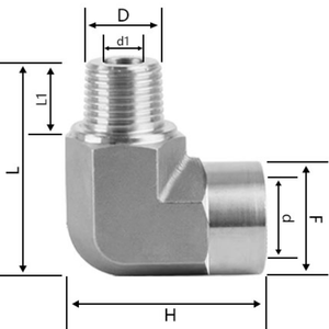 High Quality High Pressure Female/Male <strong>NPT</strong> <strong>1</strong>/<strong>4</strong> Right Angle 90 Degree Pipe Fitting 304 Stainless Steel Elbow - Product Image 6