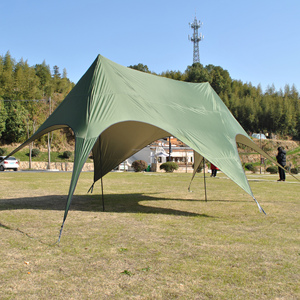 Lona de Camping con Postes, Toldo Impermeable Grande para Acampar, Toldo para 6 Personas para Acampar en Coche, Lona para Hamaca, Protección contra la Lluvia, para Exteriores - Product Image 4