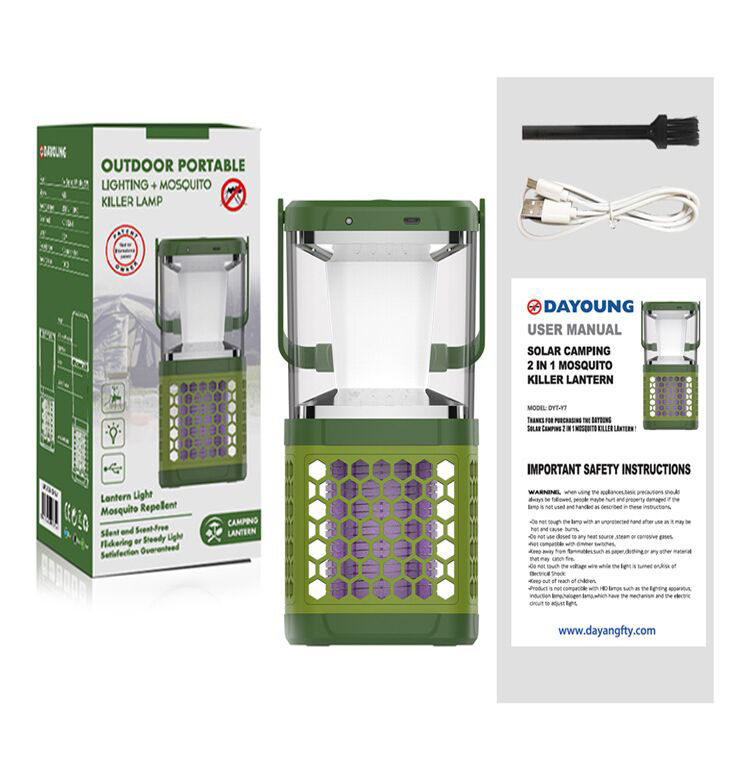 Dayang 2-in-1 camping lantern bug zapper mosquito killer lamp tent light waterproof insect mosquito killer led lantern