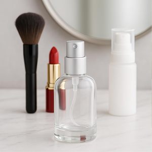 50ml Cylindrical Crimp Cap Perfume Flat Shoulder <b>Spray</b> <b>Bottles</b> <b>Empty</b> Glass Perfume <b>Bottle</b> - Product Image 3