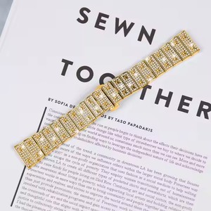 Bandas de Metal de 22MM para Huawei Watch GT3 <span class=keywords><strong>Honor</strong></span> Magic Watch 2 <span class=keywords><strong>GS</strong></span> <span class=keywords><strong>3</strong></span> Pro ES Mujeres Dressy Diamond Bling Pulsera Lady Wristband Strap - Product Image 4