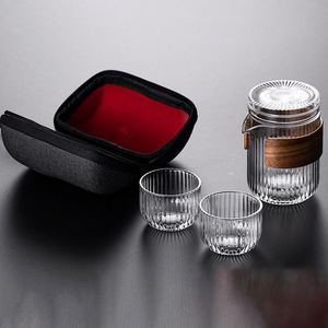 Vente en gros directe d'usine, nouveau service <span class=keywords><strong>à</strong></span> <span class=keywords><strong>thé</strong></span> en <span class=keywords><strong>verre</strong></span> de style chinois Kongfu avec un design portable et durable pour une utilisation dans les hôtels et les restaurants - Product Image 5