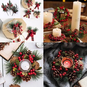 20-Piece 8-Inch Artificial <b>Christmas</b> Picks Red Berry Pine Branches <b>for</b> Vase <b>Wreath</b> Decor - Product Image 6