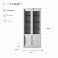 Bibliothèque Modulaire en Bois Massif Français, avec Rainurage Sculpté à la Main, pour Bibliothèque, Commode de Cuisine, Meuble d'Entrée, Vitrine de Présentation