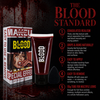 Darah Palsu Berkoagulasi 55g Perlengkapan Rias SFX Halloween Super Realistis Mudah Dibuang Untuk Panggung Film Cosplay Kit Spons OEM