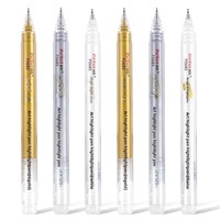 Stylo de dessin anime pour croquis à la main, idéal pour les esquisses artistiques, peinture de contour, surligneur haute capacité tricolore or, argent, blanc
