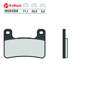 ผ้าเบรกมอเตอร์ไซค์ R-Attack รุ่น M084SM สีทองแดง แบบซินเทอร์ สำหรับล้อหน้า - Product Image 1