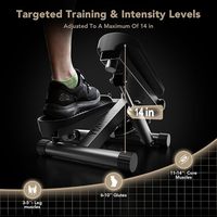 Mini marchepieds d'exercice avec bandes de résistance, machine à step portable pour la maison, entraînement complet du corps, capacité de 300 lb