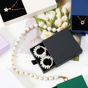 Boîte à tiroir coulissant de luxe avec logo personnalisé, emballage en carton rigide pour colliers, boucles d'oreilles, bagues, bijoux, cadeaux - Product Image 4