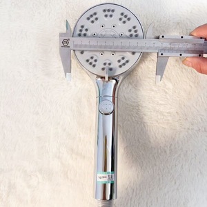 Pommeau de douche manuel en silicone souple, 5 modes réglables, tête de pulvérisation ronde plaquée pour le bain - Product Image 3