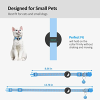 Chien gps trackers collier mini traceur pour animaux de compagnie réfléchissant échappée airtag chat collier avec cloche airtag chien collier titulaire étanche