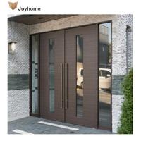 Approuvé par l'Amérique du Nord Double couche Verre trempé Aluminium Ascenseur Portes coulissantes Moderne Manuel Extérieur Impact des ouragans