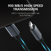 Câble USB Type C tressé en nylon avec coque en aluminium, 1M 2M, PD60W 3A, charge rapide, économique, pour téléphones portables, ordinateurs portables, tablettes
