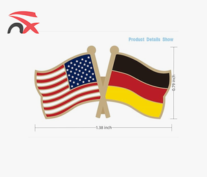 Épinglette drapeau d'amitié USA-Allemagne, broche élégante en émail, accessoire stylé, cadeau idéal pour les passionnés de patriotisme - Product Image 5
