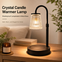 Nouvelle Lampe de Table à Bougie Fondante Aromathérapie, Design Minimaliste Moderne, en PC et Métal, Télescopique et Réglable, avec Éclairage Ambiant – Idéale pour les Fêtes