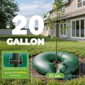Bolsa de riego para árboles de 20 galones, liberación lenta de 1 a 5 días, sistema de riego por goteo automático para raíces profundas, paquete de 2 anillos de riego - Product Image 3