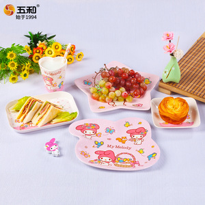 My Melody Children's Divided Plate Food Grade Bpa Free Rectangle Cartoon Design For Kids Dining - Product Image 4