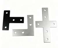 Plaque de connexion externe en forme de L pour profilés industriels modulaires en aluminium, plaquée zinc