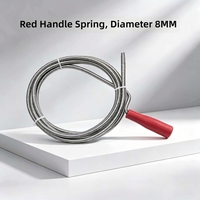 Limpiador de Tuberías Manual en Espiral Resistente de 8 mm con Mango de Plástico para Desatascar Alcantarillas y Tuberías