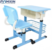 Ensemble de bureau et chaise pour enfants, étudiants, école primaire, chaise et table en plastique pour la formation en classe, mobilier scolaire