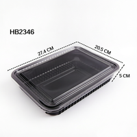 Boîtes à salade rectangulaires en plastique en gros avec couvercles pour fruits, viandes et emballages alimentaires pour le déjeuner