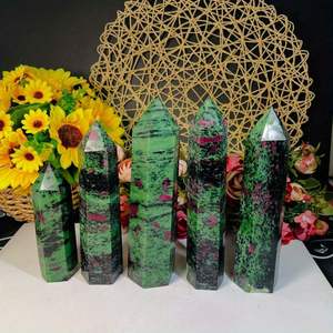 Vente en gros : Grande tour de cristal de Zoisite rubis naturelle, pointe de guérison - Product Image 4