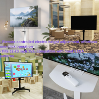 Soporte de TV Motorizado con Altura Ajustable, Carro de TV Eléctrico con Control Remoto y APP, Estructura de Acero Laminado en Frío, Carro de TV Móvil