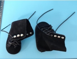 Bottes longues à talons hauts de 16 pouces personnalisables en usine, chaussures pour poupées BJD/DD, jouet éducatif, mini-jouets de dessin animé DIY, <span class=keywords><strong>cuir</strong></span> verni PU - Product Image 2