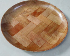 Juego de platos de madera de 12 "con cuencos novedosos, vajilla de ensalada hecha a mano ecológica duradera para restaurantes y hoteles - Product Image 6