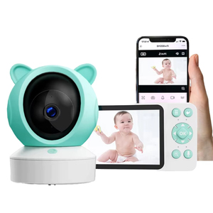 Monitor para Bebés de 5 Pulgadas y 1080p con Doble Modo, Audio Bidireccional, Visión <span class=keywords><strong>Nocturna</strong></span>, Reproductor de Música Multifuncional para Cuidado del Bebé - Product Image 1
