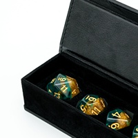 Boîte à dés personnalisable Udixi avec logo, en cuir PU et plastique, pour RPG, Dungeons & Dragons, étui à dés