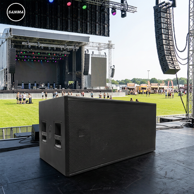 8008 Professional Active Subwoofer Cabinet Reinforced Structure Shockproof Design for Outdoor Live Concert Bass Supplement