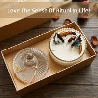 Ensemble cadeau de bougies aromatiques en cire de soja faites à la main, dans un bocal en verre, bougie parfumée, décoration de luxe pour la maison, cadeau de mariage, cadeau d'anniversaire