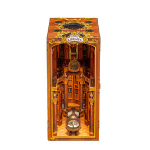 Wincent OBM ODM Diorama en bois fait main, thème Monastère, boîte <span class=keywords><strong>de</strong></span> rangement pour jouets à assembler, personnalisation, puzzles 3D - Product Image 3