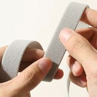 Cinta Elástica de Jacquard Personalizada de Poliéster/Nailon 66 de Color Sólido con Logotipo Personalizado