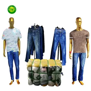 american brand used clothing used hight quality secondhand bales men's jeans clothing used mixed Men Jeans Pants used clothes