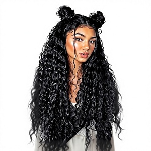 Pelucas para Mujer de Comercio Exterior, Largas y Cortas, con Rizos Afro, de Seda de Alta Temperatura, Sin Encaje, Hechas a Máquina, Modelo 184, Suministro Directo - Product Image 1