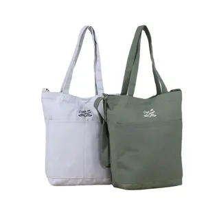 Army Groene Verstelbare Lange Band 12Oz Canvas Tas Met Zak Katoenen Canvas Slingtas