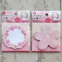 Bloc-notes autocollant Sakura Girl avec motif de fleurs japonaises par Ouv
