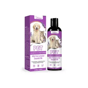 Wholesale Yegbong Pet Cat Dog Bath Cleaning Reduce Odor Shampoo&Conditioner With Pure Lavender Essential Oils