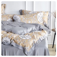 Usine 100% tencel ensemble de literie 60S imprimé tencel drap de lit organique 300TC lyocell couette avec des draps de vente chaude