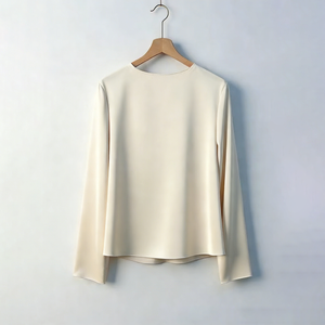 <span class=keywords><strong>Camicetta</strong></span> Elegante Primaverile Estiva Nuova Moda con Scollo a V Manica Lunga in Raso ODM Asciugatura Rapida Ecologica Vendita all'Ingrosso - Product Image 6