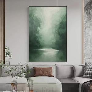 Pintura Original de Misty, Arte Abstracto Vertical Hecho a Mano, Pintura Acrílica sobre Lienzo, Decoración Natural para el Hogar y Hoteles - Product Image 1