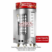 Horno Eléctrico Comercial para Patatas Dulces, Máquina Rotatoria de 360 Grados para Asar Patatas Dulces, Asador Eléctrico de Maíz para Snack Bar