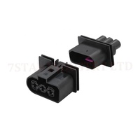 Connecteur de faisceau de câbles en cuivre étanche à 3 broches mâle avec bornes 7S032E-3-11 Boîtier en nylon Ventilateur électronique automobile Radiateur