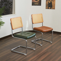 Chaise de salle à manger en rotin de Style nordique Ins avec dossier de coussin doux moderne Simple maison arc chaise pour salon meubles de maison