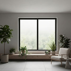 Fenêtres coulissantes en aluminium sur mesure à <span class=keywords><strong>prix</strong></span> direct usine, cadre noir, double <span class=keywords><strong>vitrage</strong></span>, design moderne, fenêtre écoénergétique - Product Image 2