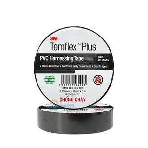 3M Temflex PVC Electrical Tape, Black Color, 18MM x 5M x 0.13MM